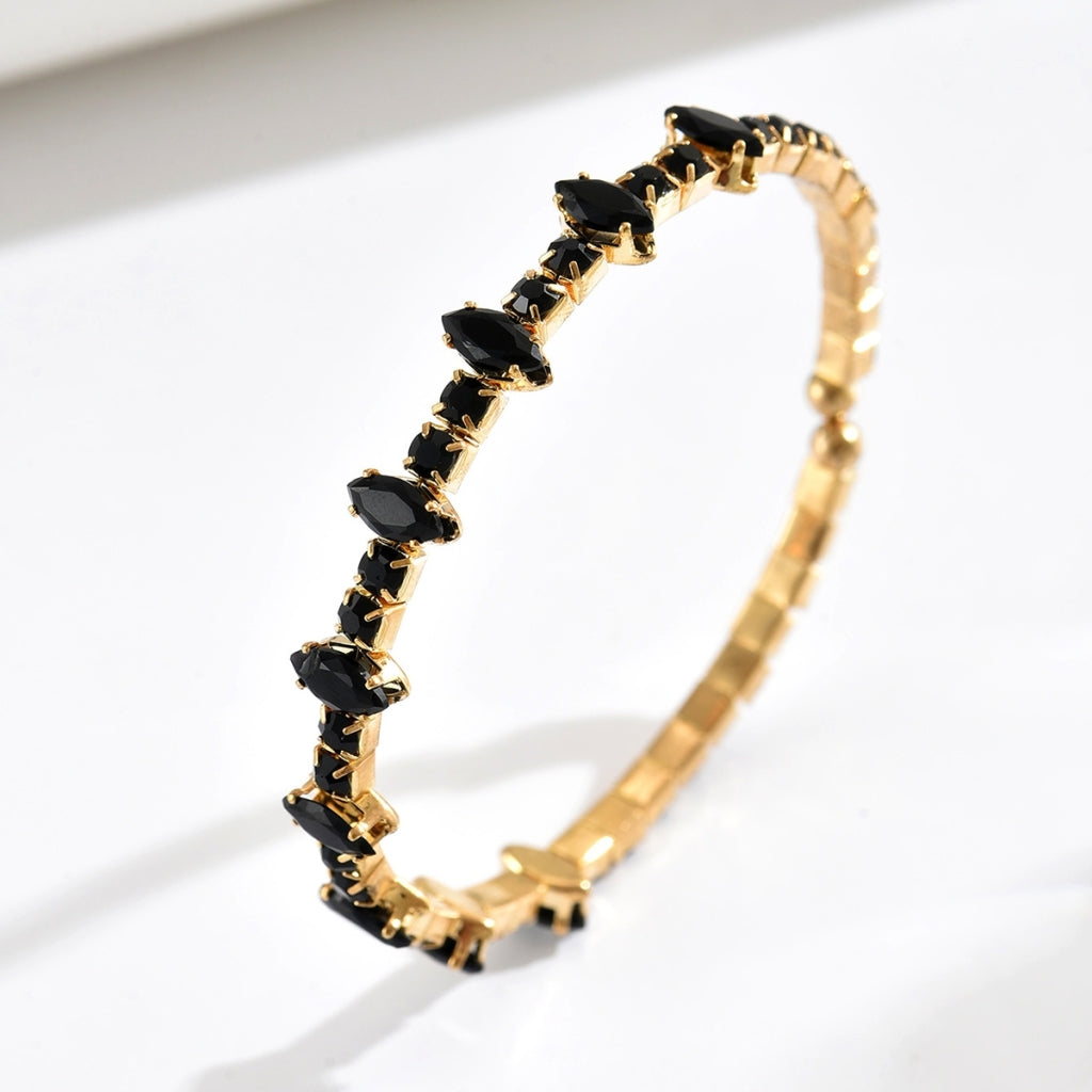 Endless Dråpe Armbånd Gull Sort