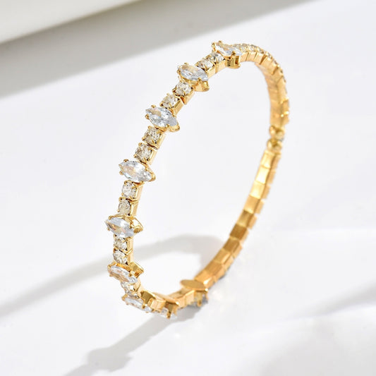 Endless Dråpe Armbånd gull crystal