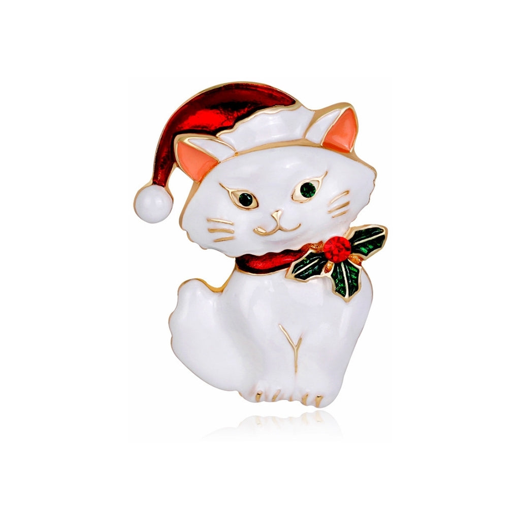 Endless Katt Brosje Hvit