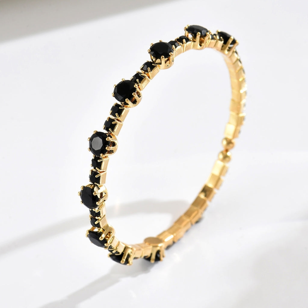 Endless Sirkel Armbånd Gull Sort