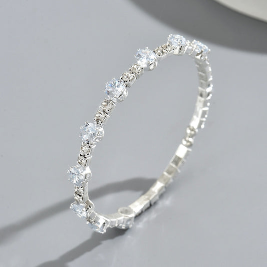 Endless Sirkel Armbånd sølv crystal