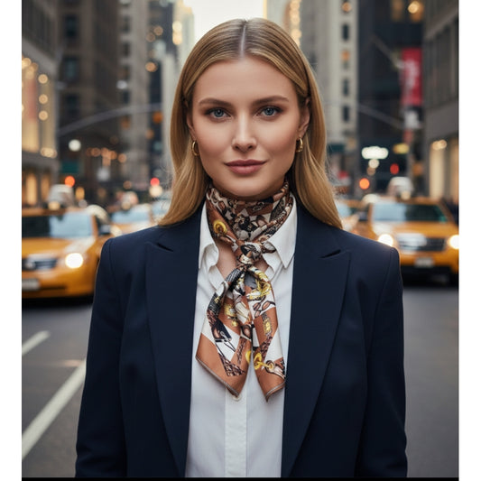 Endless bandana Silke Bandanas Brun