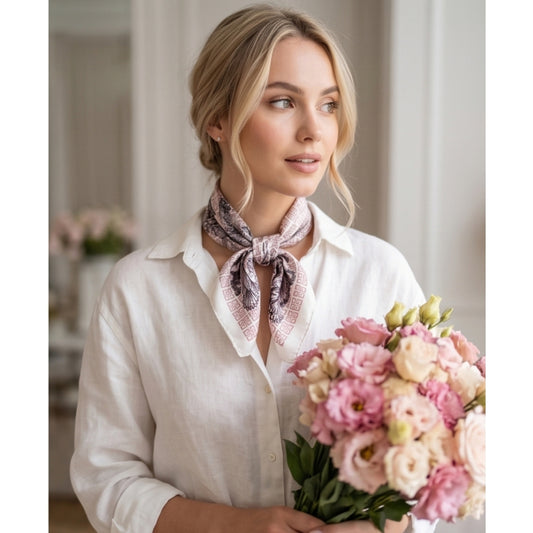 Endless bandana silke Bandanas Lys rosa