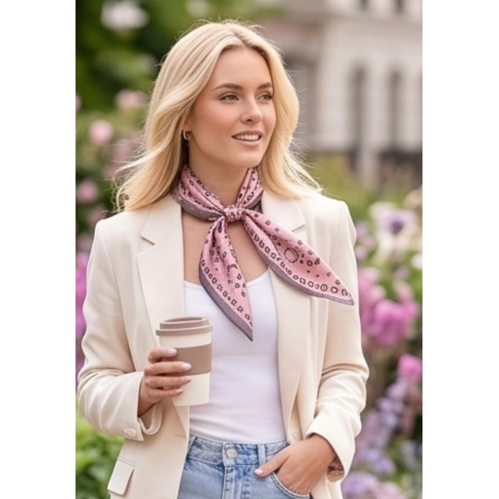 Endless bandana silke Bandanas Lys rosa