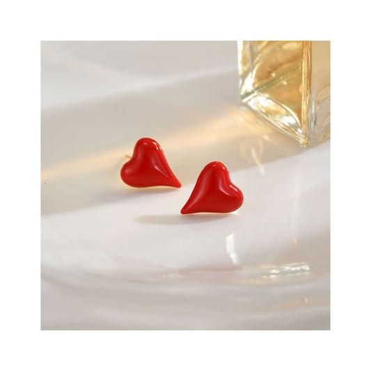 Endless hjerte Øredobber Rød