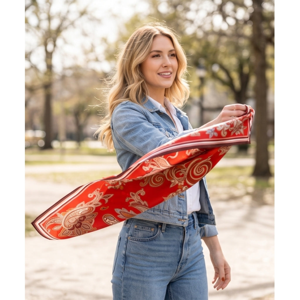 Endless Bandana viscose Bandanas Rød