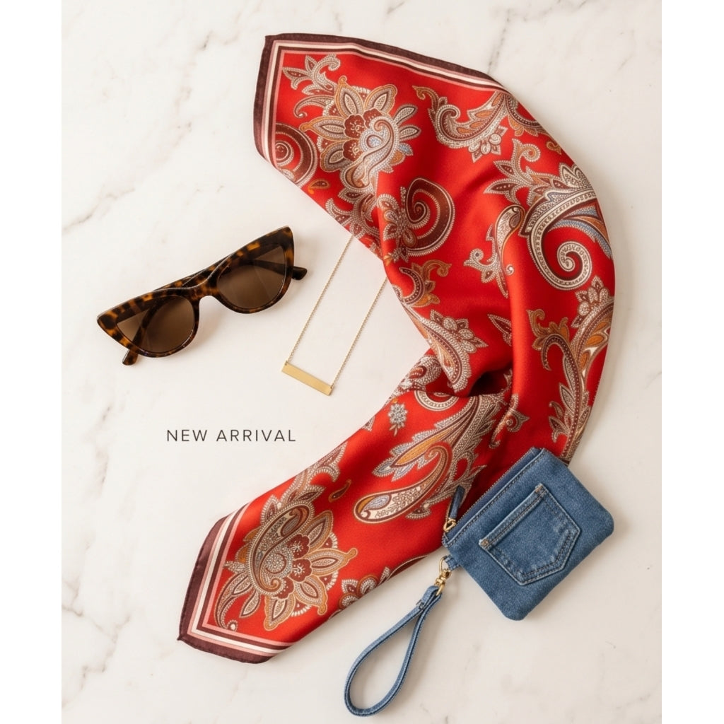 Endless Bandana viscose Bandanas Rød