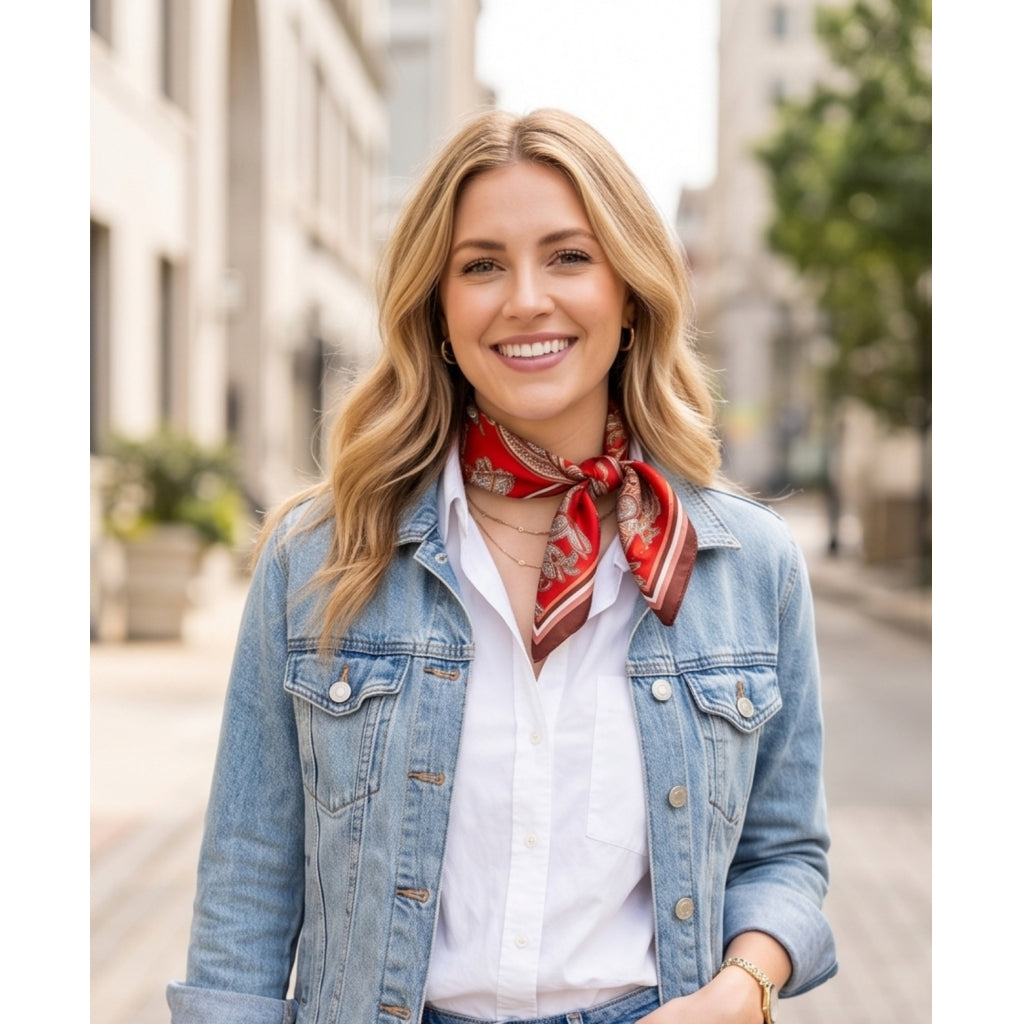 Endless Bandana viscose Bandanas Rød