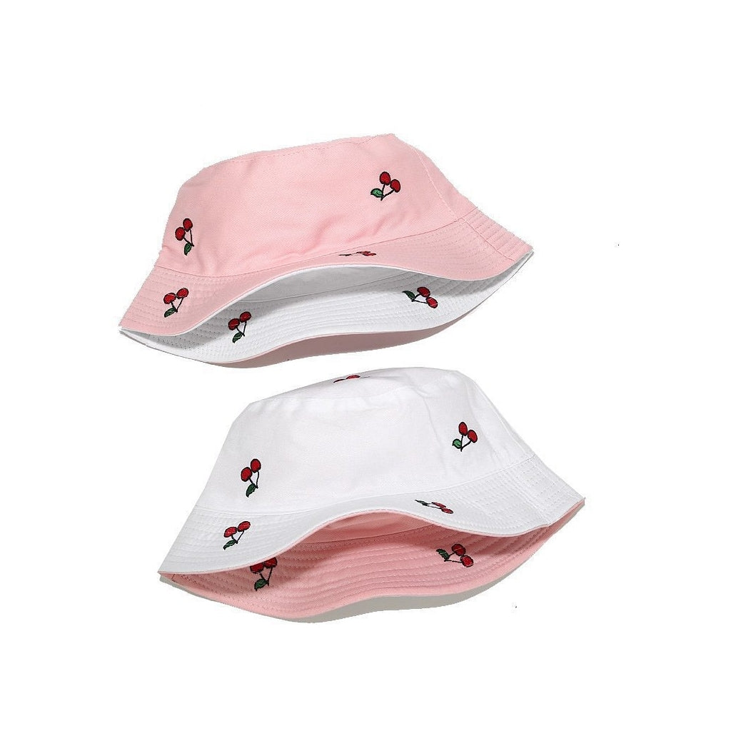 Endless Cherry Bøttehatter Hvit Lys Rosa