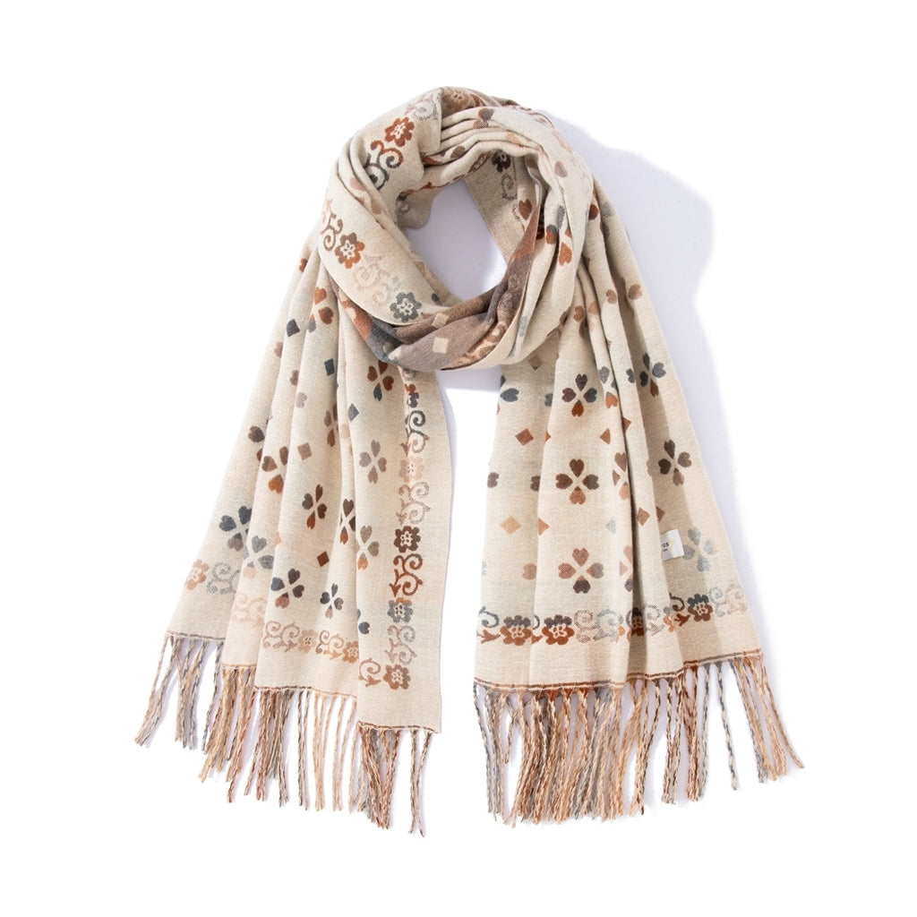 Endless Clover Scarf Skjerf Offwhite