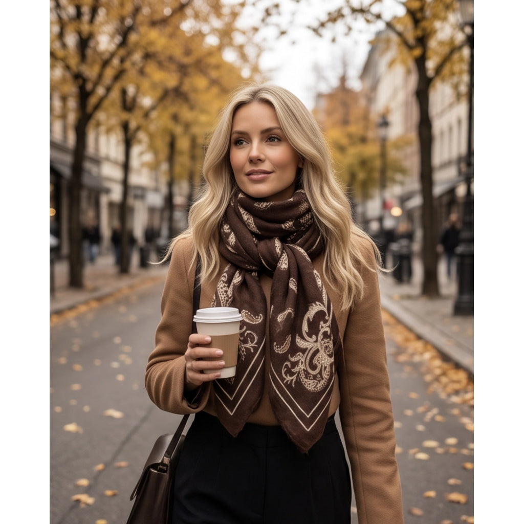 Endless Manipur scarf Skjerf Mørk brun