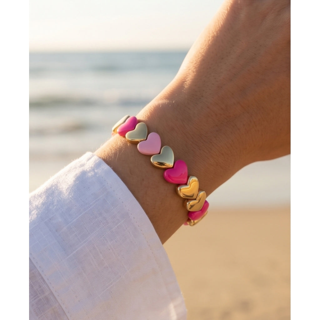 Endless armbånd Armbånd rosa mix