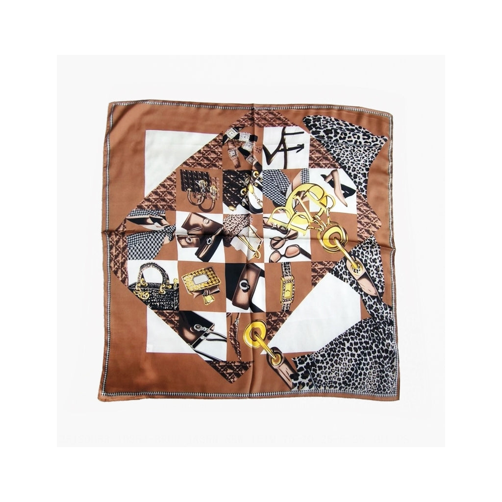 Endless bandana Silke Bandanas Brun