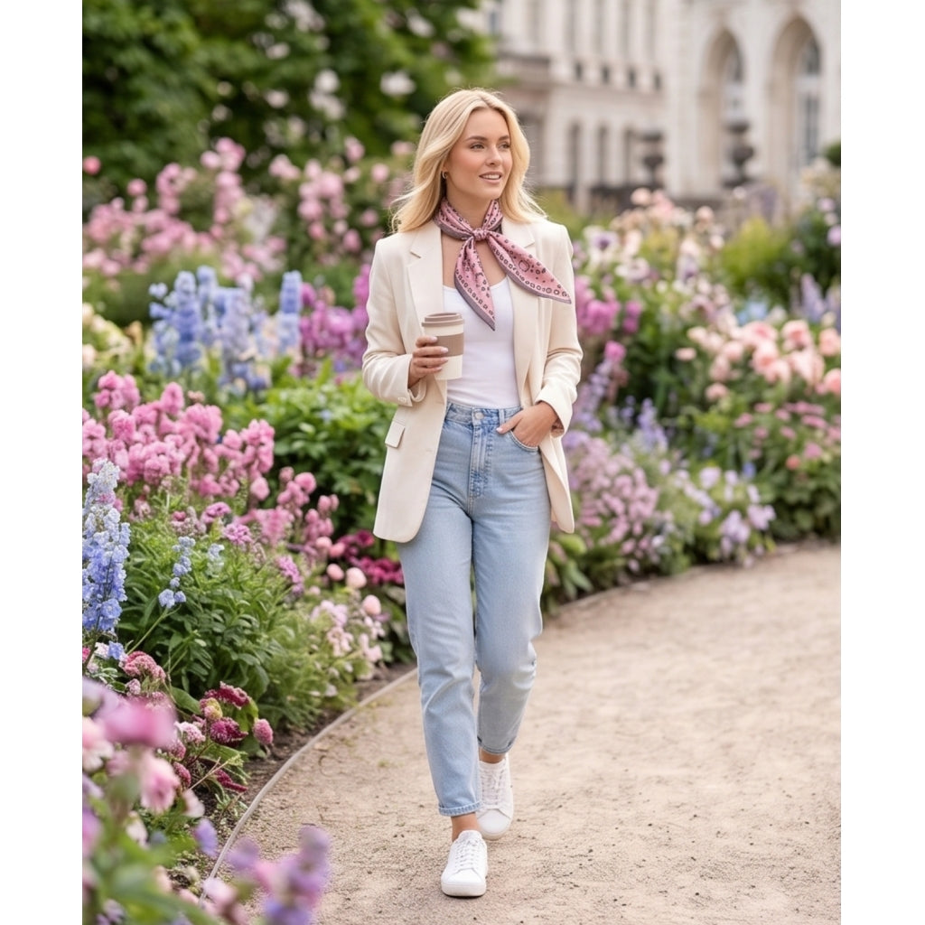 Endless bandana silke Bandanas Lys rosa