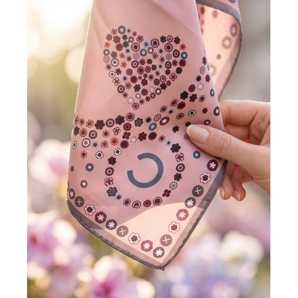 Endless bandana silke Bandanas Lys rosa