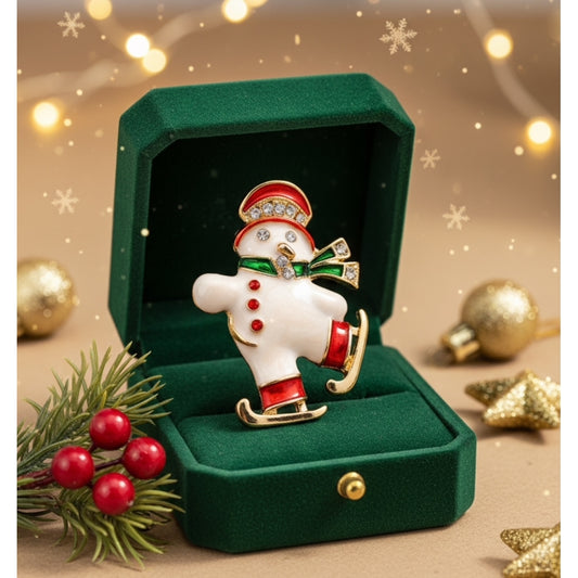 Endless snømann Brosje Hvit